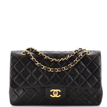 Chanel Vintage Classic Double Flap Bag Quilted Lambskin Medium