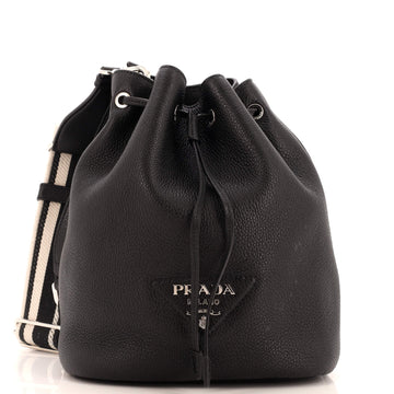 Prada Flou Bucket Bag Vitello Daino Small