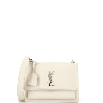Saint Laurent Sunset Satchel Leather Medium