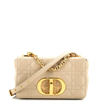 Christian Dior Caro Bag Padded Macrocannage Quilt Calfskin Small