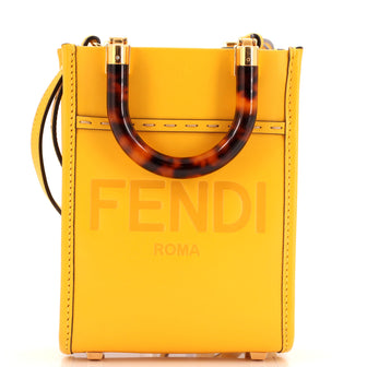Fendi Sunshine Shopper Tote Leather Mini