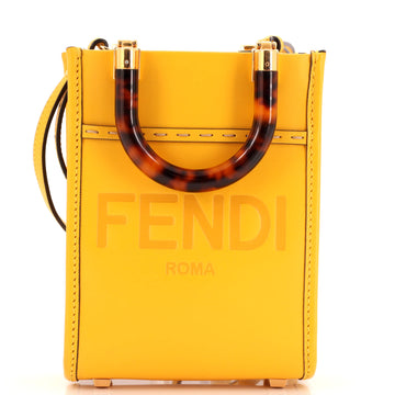 Fendi Sunshine Shopper Tote Leather Mini