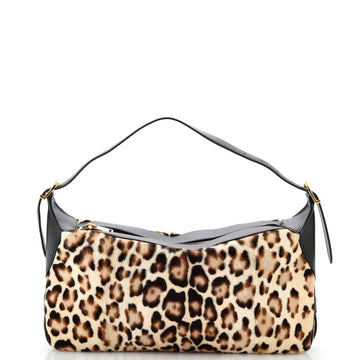 Celine Romy Shoulder Bag Printed Pony Hair with Leather Medium
