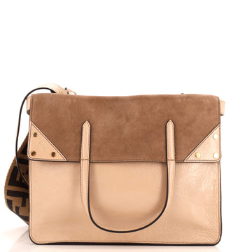 Fendi Flip Tote Leather with Suede Large