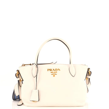Prada Dual Strap Zip Tote Vitello Daino Small