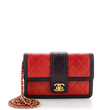 Chanel Elegant CC Flap Wallet on Chain Quilted Lambskin