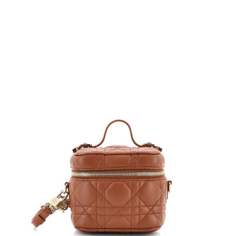 Christian Dior Lady Dior Vanity Case Cannage Quilt Lambskin Micro