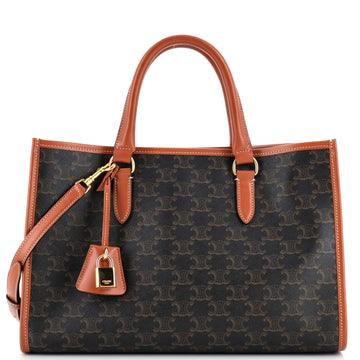 Celine Horizontal Cabas Tote Triomphe Coated Canvas