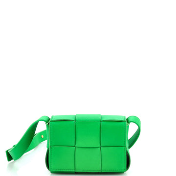 Bottega Veneta Cassette Crossbody Bag Maxi Intrecciato Leather Candy