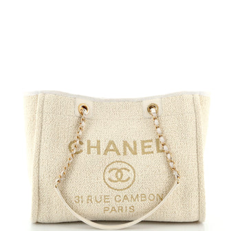 Chanel Deauville Tote Boucle Small