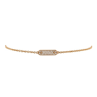 Tiffany & Co. Tag Chain Bracelet 18K Rose Gold and Diamonds