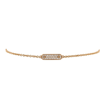Tiffany & Co. Tag Chain Bracelet 18K Rose Gold and Diamonds