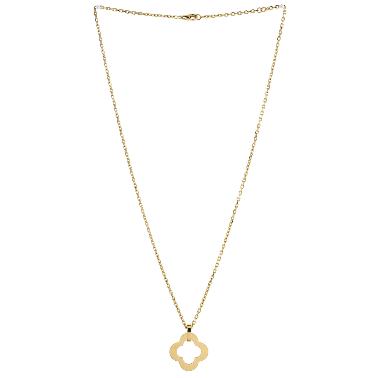 Van Cleef & Arpels Byzantine Alhambra Pendant Necklace 18K Yellow Gold