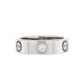 Cartier Love Wedding Band 1 Diamond Ring Platinum with Diamond