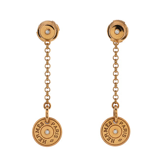 Hermes Gambade Clou de Selle Earrings 18K Rose Gold with Diamonds