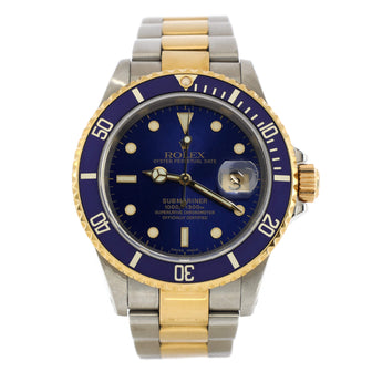 Rolex Oyster Perpetual Submariner Bluesy Date Automatic Watch Stainless Steel and Yellow Gold 40
