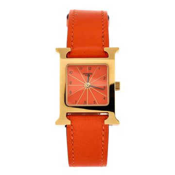 Hermes Heure H Quartz Watch Stainless Steel and Leather 21