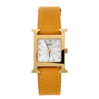 Hermes Heure H Quartz Watch Stainless Steel and Leather 21