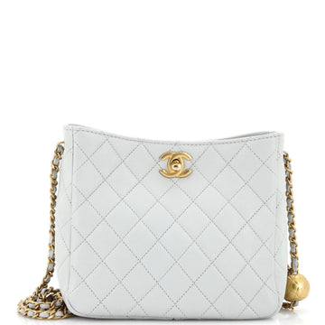 Chanel Pearl Crush Chain Hobo Quilted Lambskin Small
