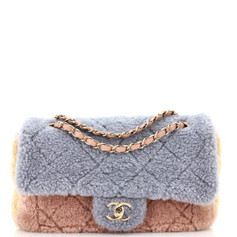 Chanel CC Flap Bag Quilted Shearling Medium
