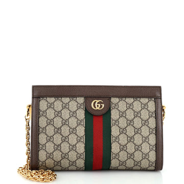 Gucci Ophidia Chain Shoulder Bag GG Coated Canvas Small