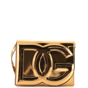 Dolce & Gabbana DG Logo Flap Shoulder Bag Leather Small