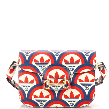 Gucci x Adidas Horsebit 1955 Shoulder Bag Printed Leather Small