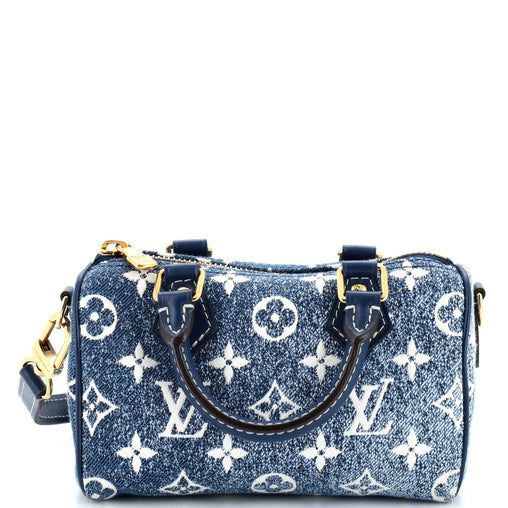 Louis Vuitton スピーディーナノ　モノグラム Louis Vuitton Speedy Bandouliere NM Bag Monogram Jacquard Denim