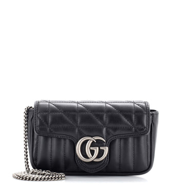 Gucci GG Marmont Flap Bag Mixed Matelasse Leather Super Mini