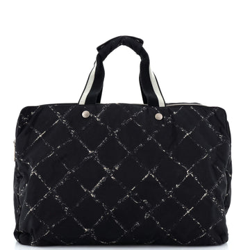 Chanel Travel Line Boston Bag Printed Nylon Medium