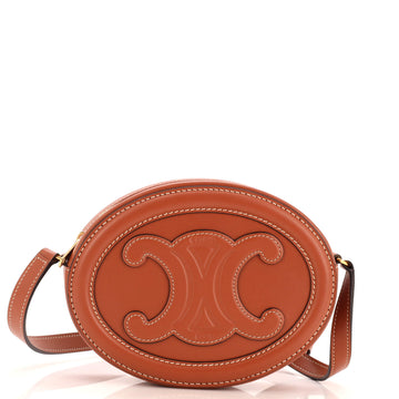 Celine Triomphe Oval Crossbody Bag Leather Mini