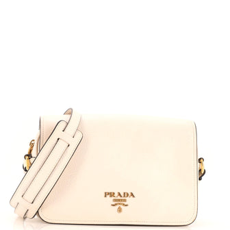 Prada Flap Zip Crossbody Bag Vitello Phenix Small