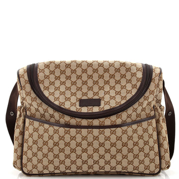 Gucci Diaper Crossbody Bag GG Canvas
