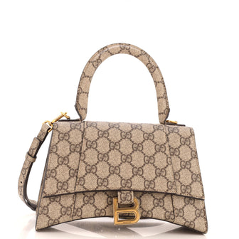 Gucci x Balenciaga The Hacker Project Hourglass Top Handle Bag GG Coated Canvas Small