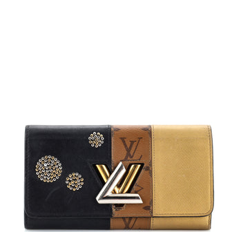Louis Vuitton Twist Wallet Limited Edition Studded Reverse Monogram Canvas and Leather