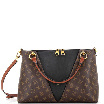 Louis Vuitton V Tote Monogram Canvas and Leather MM