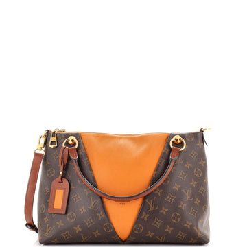 Louis Vuitton V Tote Monogram Canvas and Leather MM