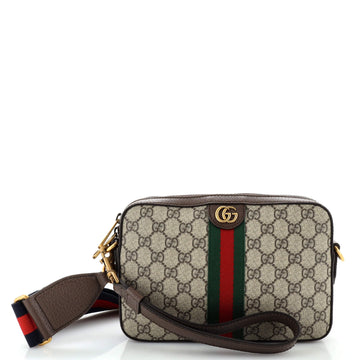 Gucci Ophidia Zip Wristlet Shoulder Bag GG Coated Canvas Small