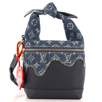 Louis Vuitton Japanese Cruiser Handbag Monogram Denim and Taurillon Leather