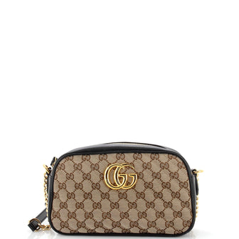 Gucci GG Marmont Shoulder Bag Diagonal Quilted GG Canvas Small