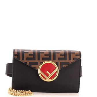 Fendi F is Fendi Convertible Belt Bag Leather with Zucca Embossed Detail
