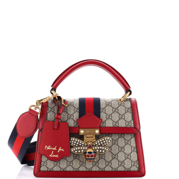 Gucci Queen Margaret Top Handle Bag GG Coated Canvas Small