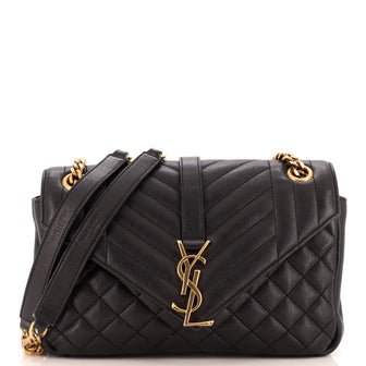 Saint Laurent Classic Monogram Envelope Satchel Mixed Matelasse Leather Medium