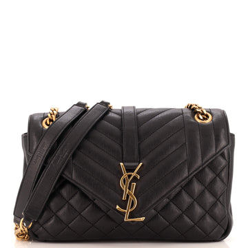 Saint Laurent Classic Monogram Envelope Satchel Mixed Matelasse Leather Medium
