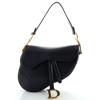 Christian Dior Saddle Handbag Leather Medium