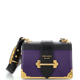 Prada Cahier Crossbody Bag City Calf and Saffiano Small