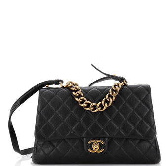 Chanel Trapezio Flap Bag Quilted Sheepskin Large