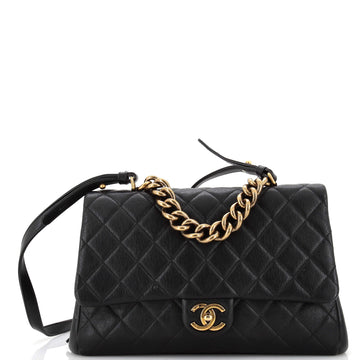 Chanel Trapezio Flap Bag Quilted Sheepskin Large