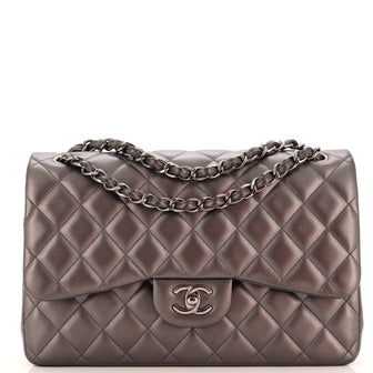 Chanel Classic Double Flap Bag Quilted Lambskin Jumbo