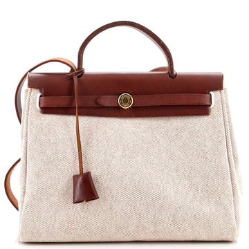 Hermes Herbag Toile and Leather PM